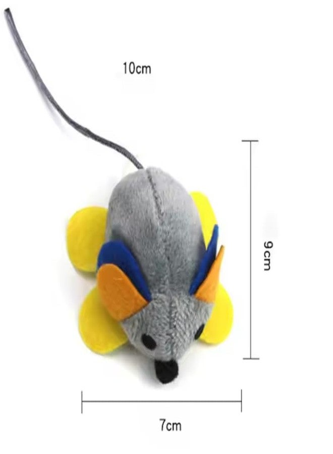 BohoBark Interactive Mouse Cat Toy - Soft Fabric Pet Toy for Kittens & Cats (Multicolor - Image 2